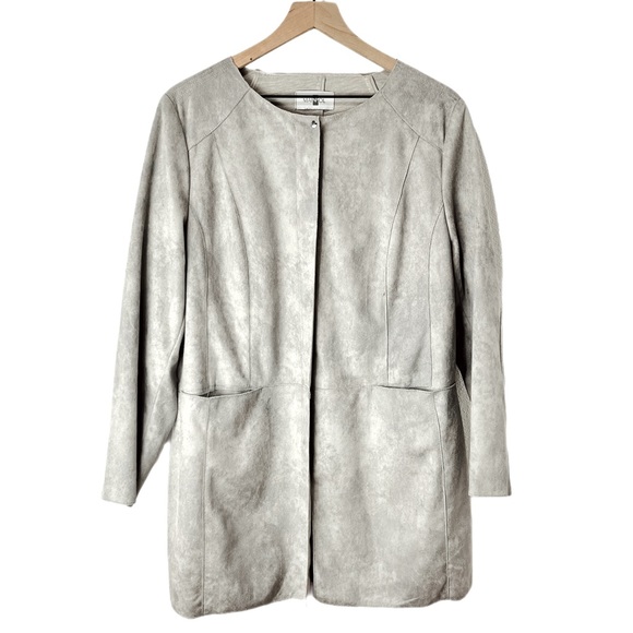 Mainpol Jackets & Blazers - MAINPOL Faux Suede Mid Length Jacket